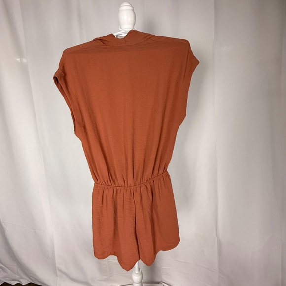 Flawless Women's Short-Sleeve Romper, Burt Orange Dressy, Boho, Fall, NWT XS - Picture 2 of 12